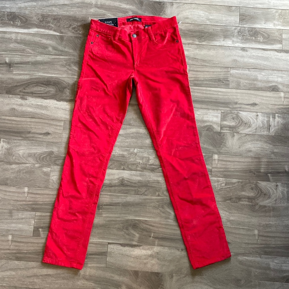Joe Fresh micro corduroy red pants - size 26 (2)